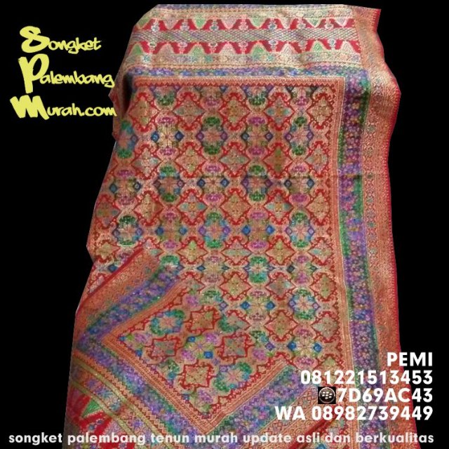Songket Palembang Murah Prada Jelly Multicolour